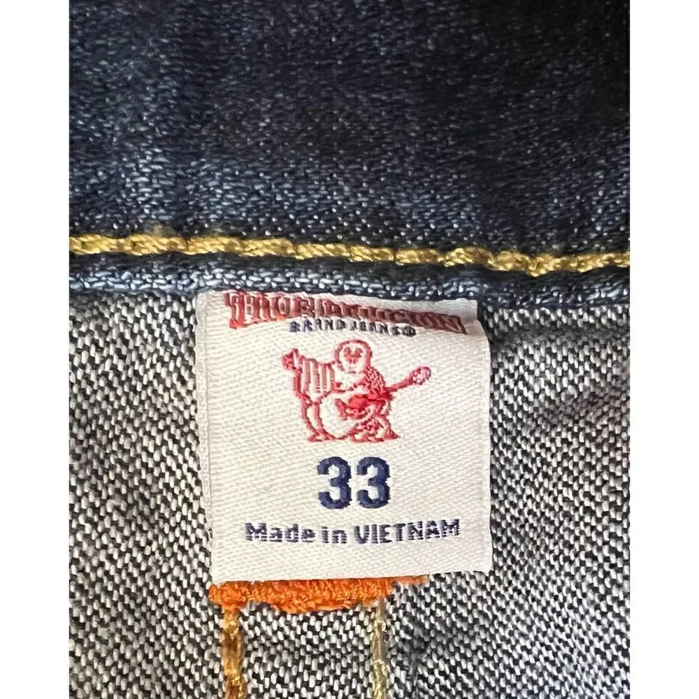 True Religion Skinny Blue Denim Jean Size 33 NWT
